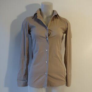 Womens Lareida Tan Button Down Shirt 34 EUR/US XS